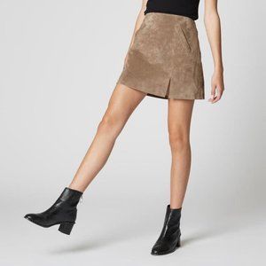 Real suede A-line skirt - Size 28 - Grey/Blue